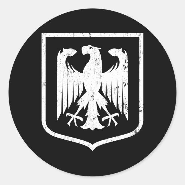 German Eagle - Deutschland coat of arms Classic Round Sticker (Front)