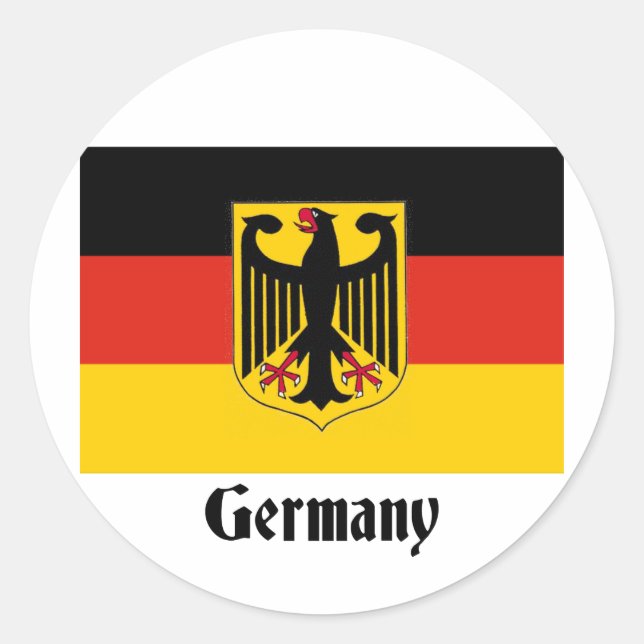 German Eagle Flag Classic Round Sticker (Front)