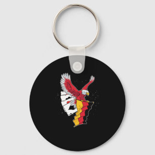 German Eagle Playing Cards Poker Casino Gambler Gi Key Ring