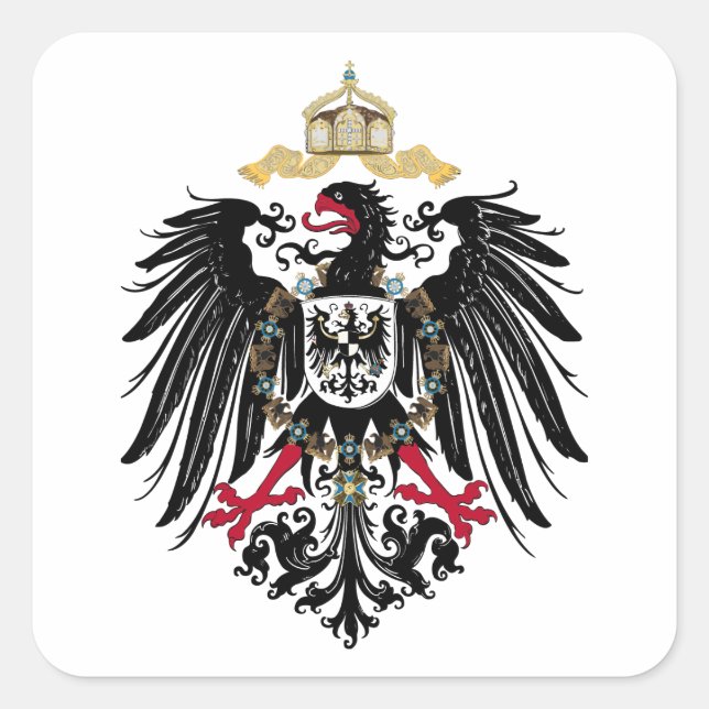 German eagle square sticker (Front)
