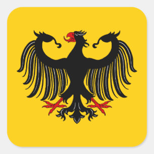German Eagle Square Sticker