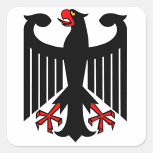 German Eagle Square Sticker