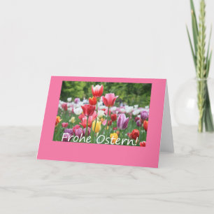 German Easter Tulips Holiday Card
