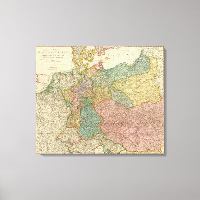 German Empire Atlas Map Canvas Print (Front)