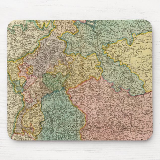German Empire Atlas Map Mouse Mat (Front)