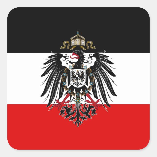 German Empire Flag Square Sticker (Front)