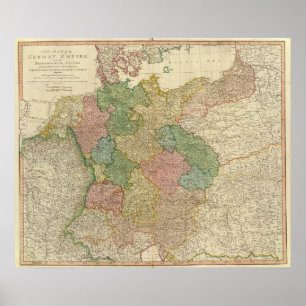 German Empire Map Poster