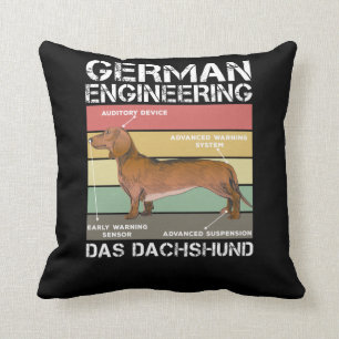 German Engineering Dachshund Puppy Weiner Dog Cushion
