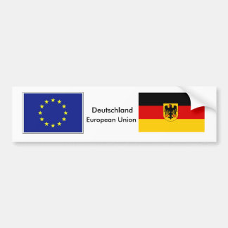 German - EU Flag Bumper Sticker