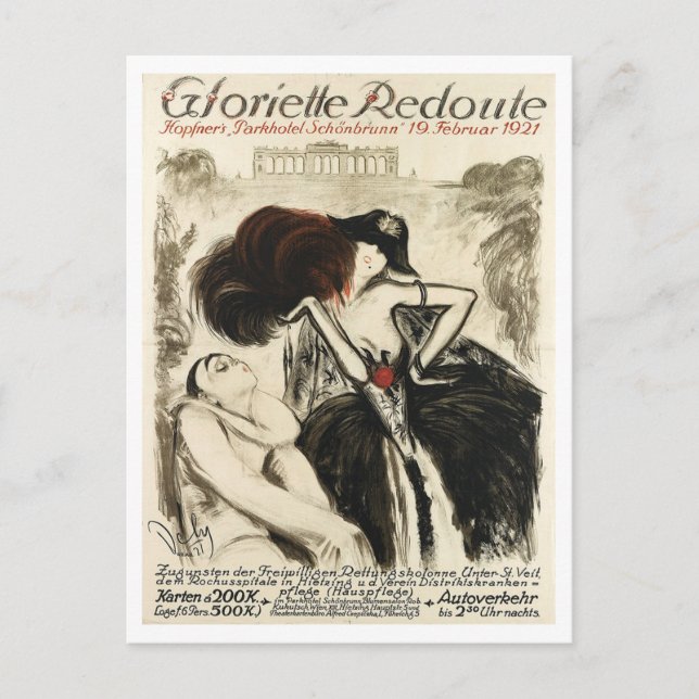 German Fashion Club Deco 1920s Vintage Inspired Postcard (Front)