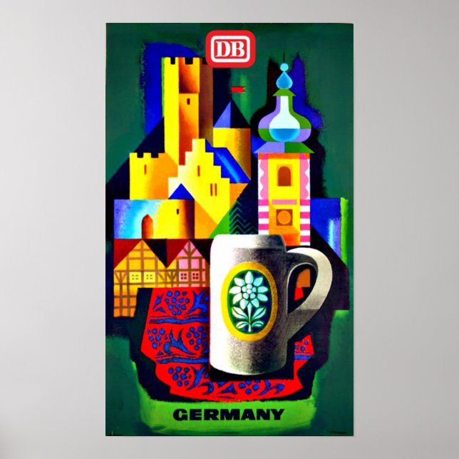 German Federal Railways Travel Poster (Front)