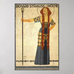 German Festival Playbill 1910 Poster