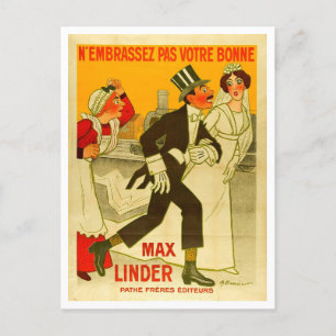 German Film Advertisement, Vintage Style from 1914 Postcard