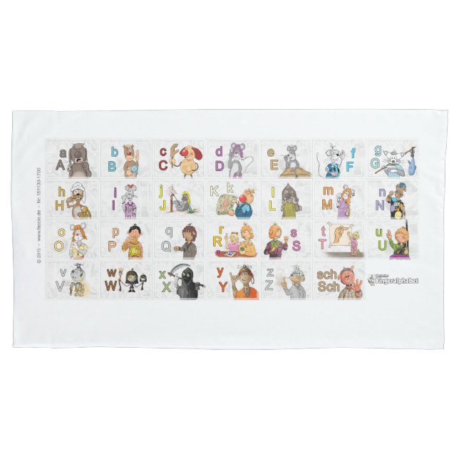 German fingerprint 2 pillowcase (Front-Left)