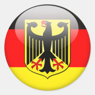 German Flag 2.0 Classic Round Sticker