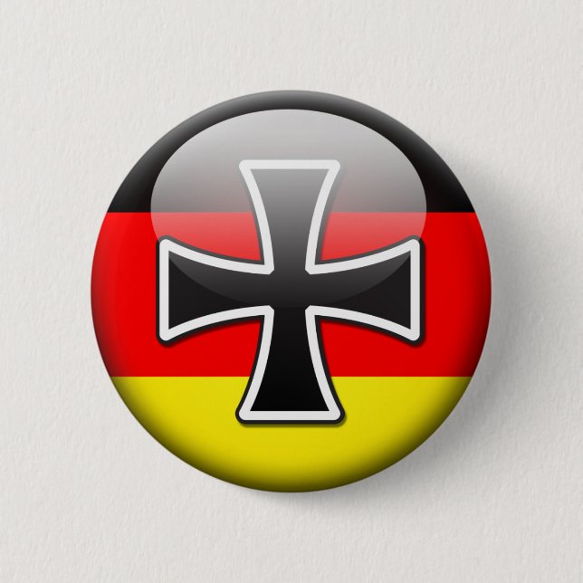 German Flag 6 Cm Round Badge (Front)