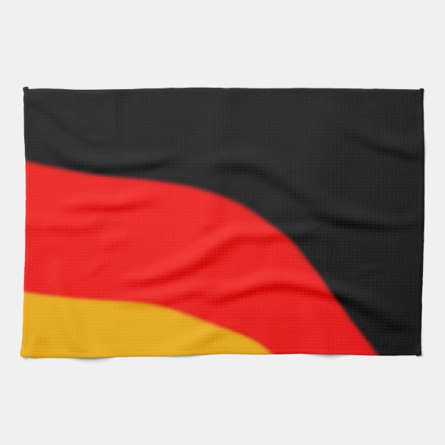 German Flag American MoJo Kitchen Towel (Horizontal)