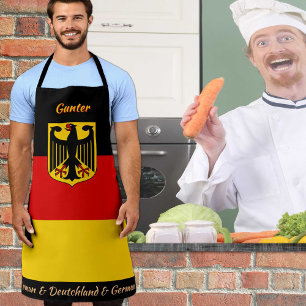 German Flag apron, Germany, Deutch Chefs kitchen Apron