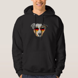 German Flag Australian Shepherd Dog Germany Pocket Hoodie