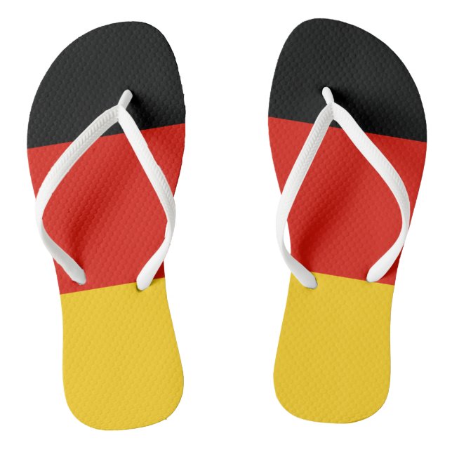 German flag beach flip flops for men and women (Footbed)