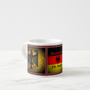 German flag, black eagle, Deutschland fur immer Espresso Cup
