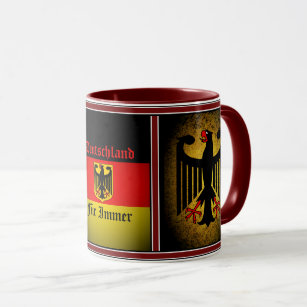 German flag, black eagle, Deutschland fur immer Mug
