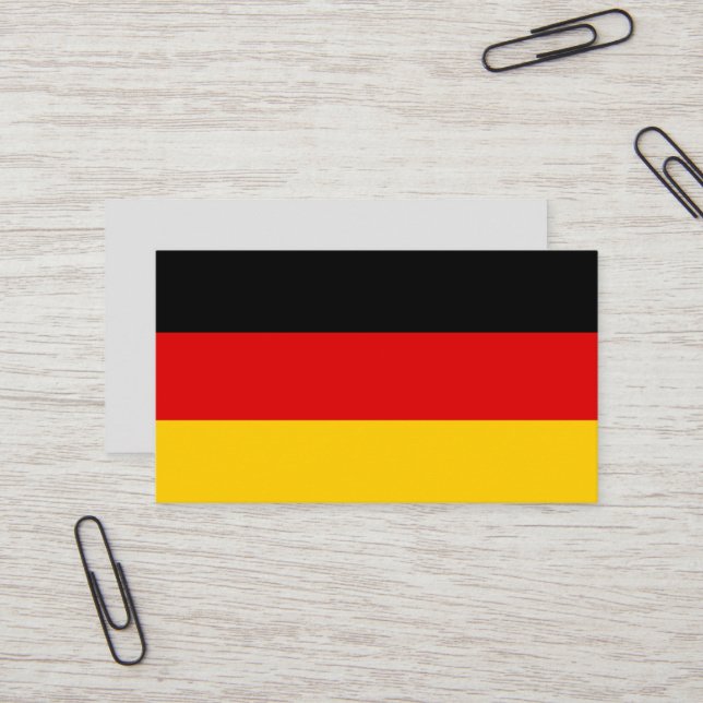 German flag business card (Front/Back In Situ)