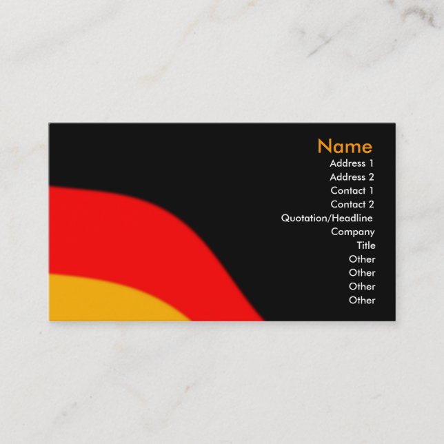 German Flag Business Card (Front)
