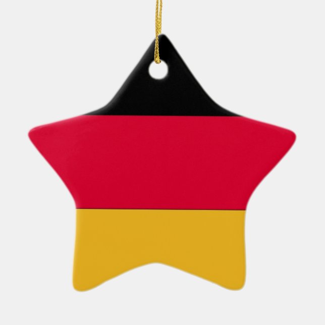 German Flag Ceramic Tree Decoration (Front)