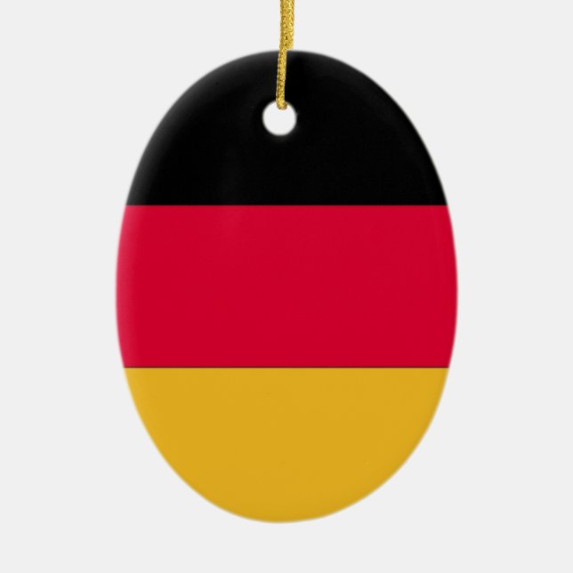 German Flag Ceramic Tree Decoration (Front)