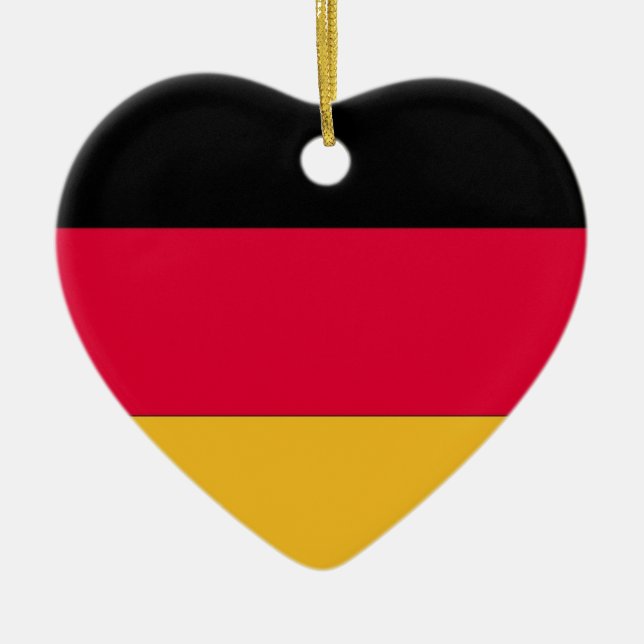 German Flag Ceramic Tree Decoration (Front)