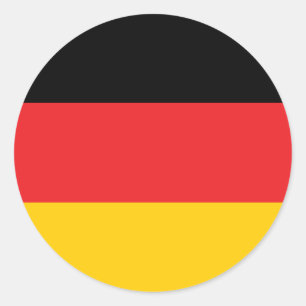 German flag classic round sticker