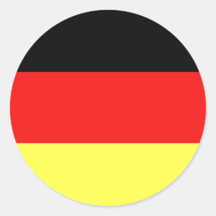 German Flag Classic Round Sticker