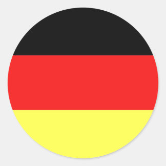 German Flag Classic Round Sticker