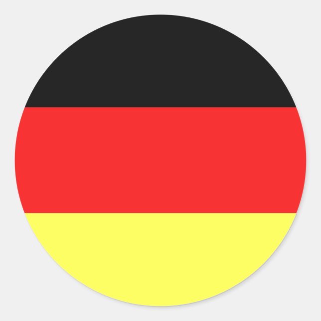 German Flag Classic Round Sticker (Front)