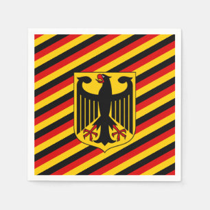 German flag & Coat of Arms, Deutschland/sport fans Napkin