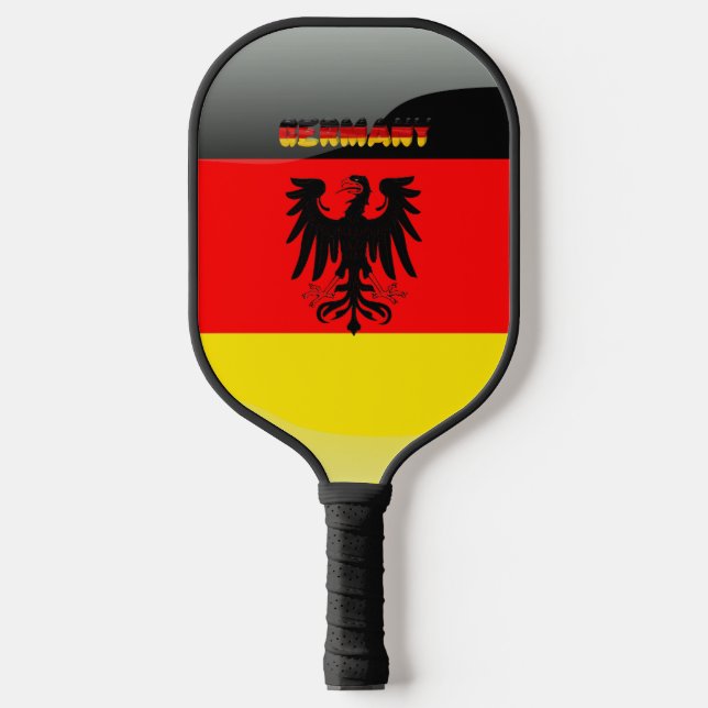 German flag-coat of arms pickleball paddle (Front)