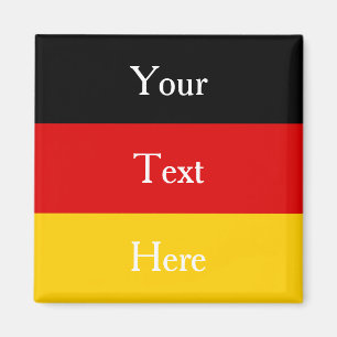 German Flag Colors Black Red Gold Personalized Magnet