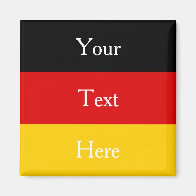 German Flag Colors Black Red Gold Personalized Magnet (Front)