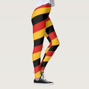GERMAN FLAG COLORS stripes + your ideas Leggings