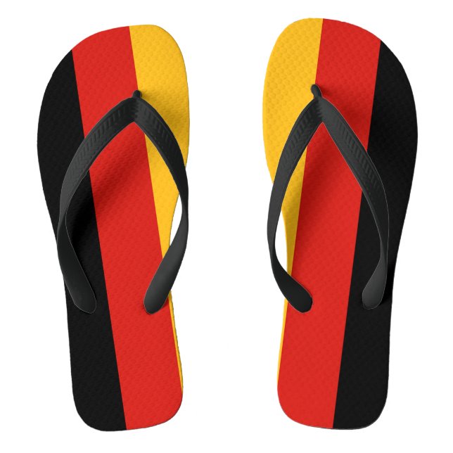 GERMAN FLAG COLORS + your ideas Flip Flops (Footbed)