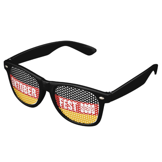 GERMAN FLAG COLORS + your ideas Retro Sunglasses (Angled)