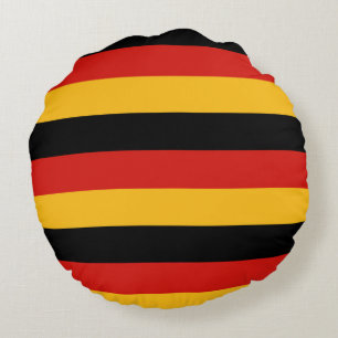 GERMAN FLAG COLORS + your ideas Round Cushion