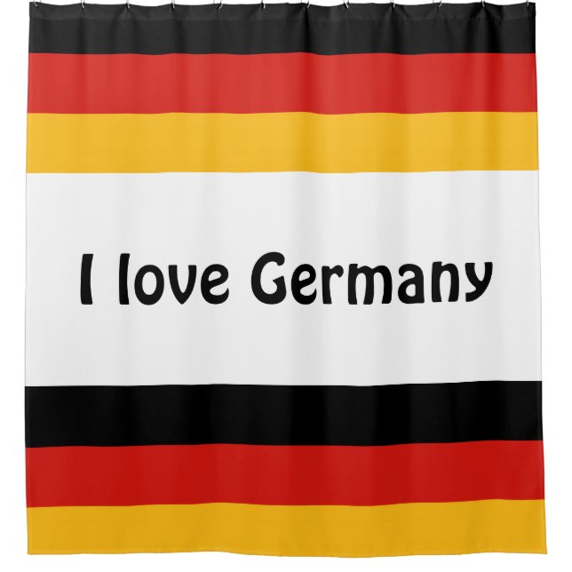 GERMAN FLAG COLORS + your ideas Shower Curtain (Front)