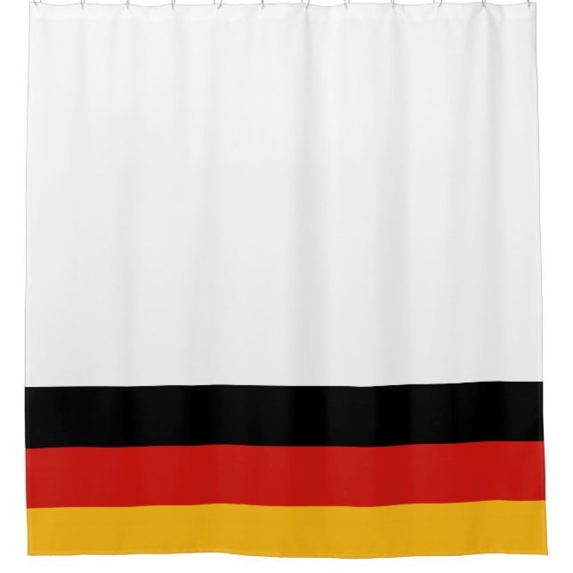 GERMAN FLAG COLORS + your ideas Shower Curtain (Front)