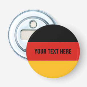 GERMAN FLAG COLORS + your text Bottle Opener