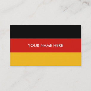 GERMAN FLAG COLORS + your text Business Card