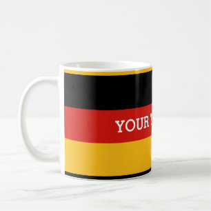 GERMAN FLAG COLORS + your text Coffee Mug