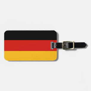 GERMAN FLAG COLORS + your text Luggage Tag