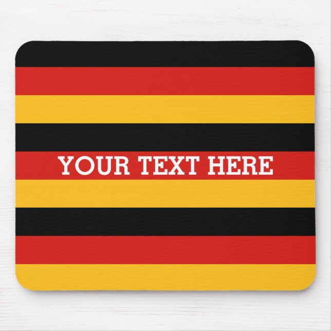 GERMAN FLAG COLORS + your text Mouse Mat (Front)